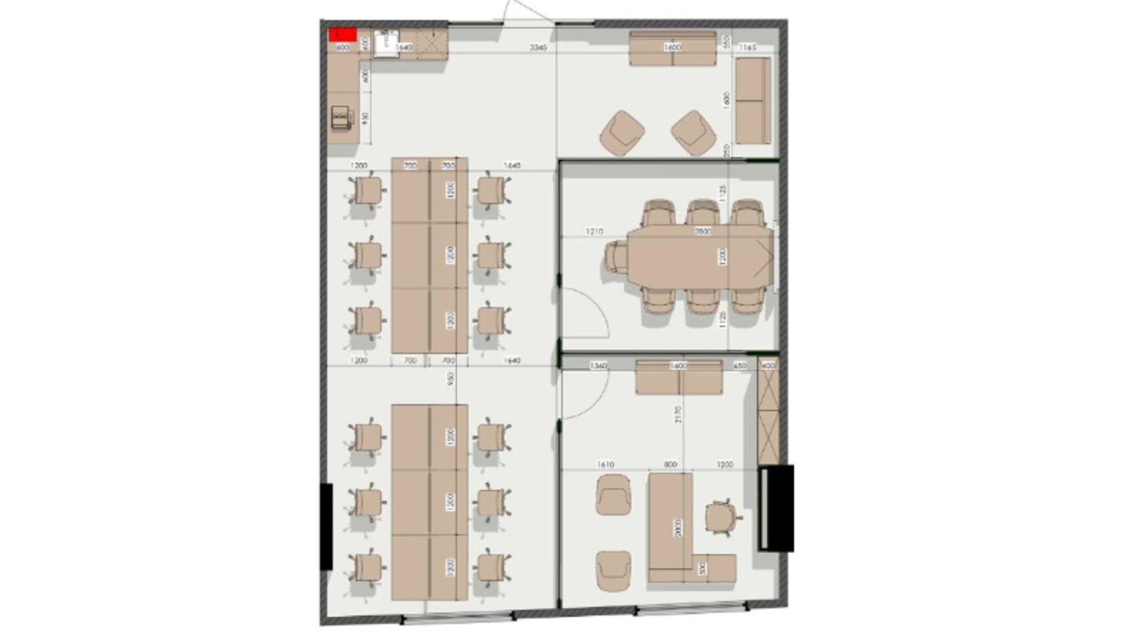Rejalashtirish / Trilliant ofisi 106 m²