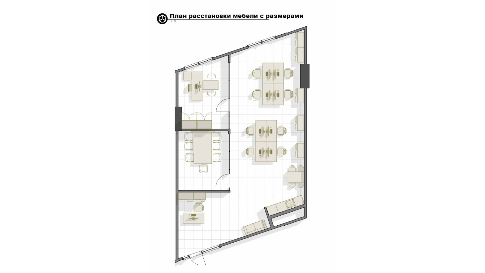 Rejalashtirish / Trilliant ofisi 102 m²