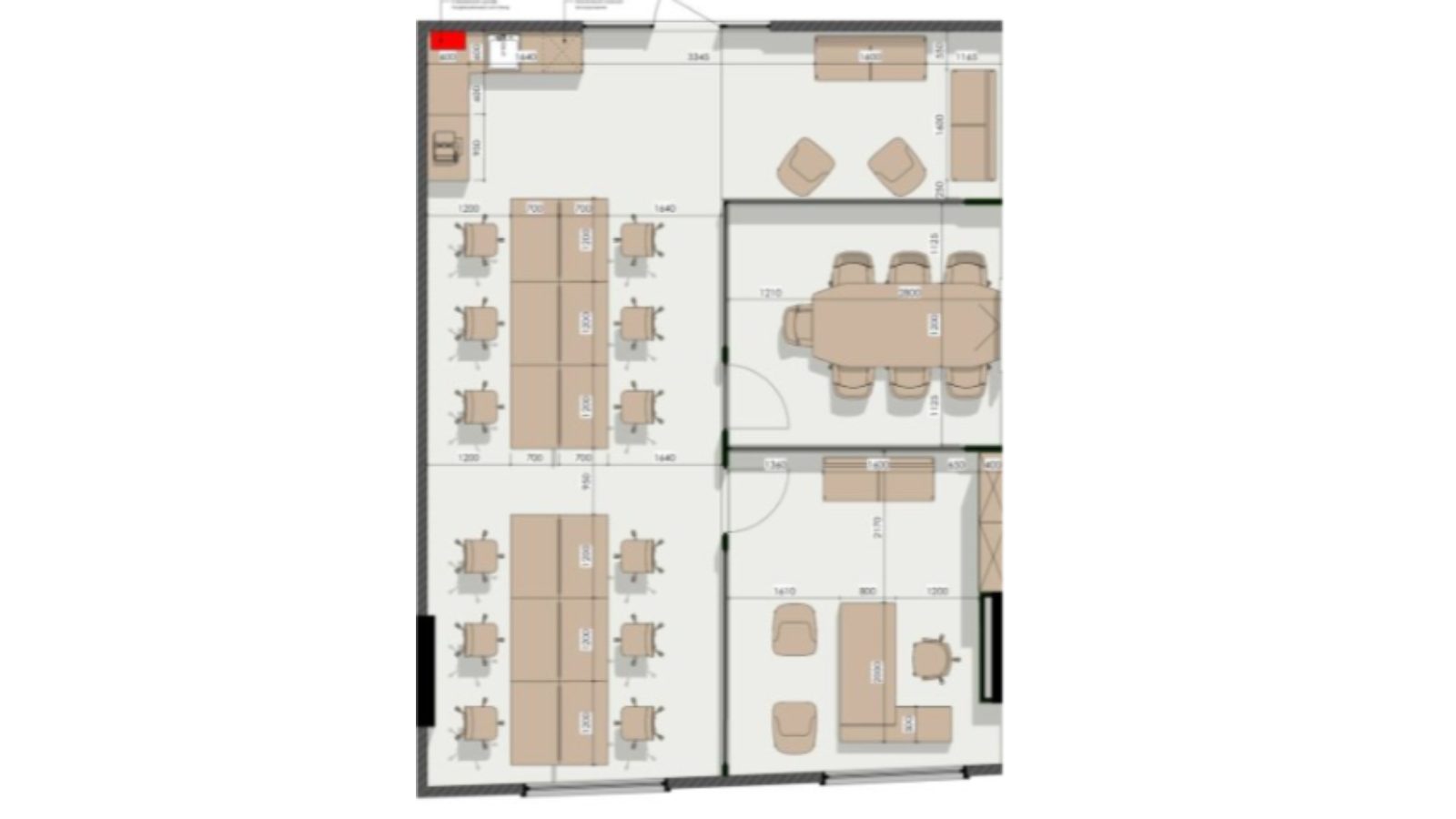 Rejalashtirish / Trilliant ofisi 105 m²